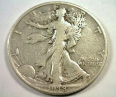 1938-D WALKING LIBERTY HALF FINE / VERY FINE