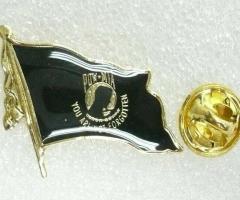 POWMIA POW MIA Black Flag Lapel Pin YOU ARE NOT FORGOTTEN Army/Military US USA