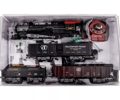 Remote Control Big Scale Steam Train Set with Sound & Light Freight Cars